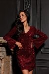 Sukienka Model Ophelia BOR SUK0501 Bordo - Roco Fashion