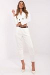Spodnie Dresowe Model DHJ-SP-20316.87 Ecru - Italy Moda