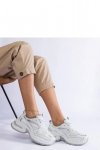 Białe sneakersy na masywnej podeszwie Adoma - Solea