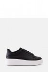 Czarne sneakersy z efektownym zdobieniem Asmait - Solea
