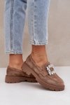 Mokasyny Model Valiana JH23-61 Dark Beige - Step in style