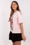 T-shirt Damski Model MI-TS-M745.33 Light Pink - Italy Moda