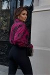 Koszula Damska Model Maddie 125945884 Burgundy Leaves - LaBalancia