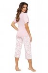 Piżama Damska Model Rosalia 3/4 Powder Pink - Donna