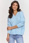 Sweter Damski Model S158 Błękit - Makadamia