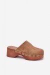 Sandał Klapki Model Ellason 8065 Camel - Step in style