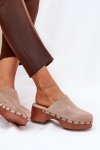 Sandał Klapki Model Ellason 8065 Beige - Step in style