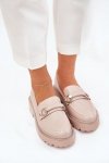 Mokasyny Model Patina 888-883 Beige Skóra - Step in style