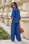 Koszula Damska Model Zaya BLU0212 J06 Navy - Roco Fashion