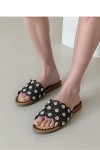 Sandał Klapki Model Kwiatowy Eden GQ8-057 Black - Inello