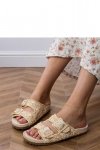 Sandał Klapki Model Firada GQ8-055 Beige - PRIMO