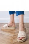 Sandał Klapki Model Lunda LOLO28 Beige - PRIMO