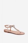 Sandały Model Fiolalia 8088 Pink/Gold - Step in style
