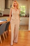 Kamizelka Model Fliss Beige  - Mirale