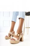 Sandały Model Elevira E5572 Beige - PRIMO