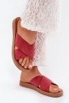Sandał Klapki Model Lorana 2032 Bordo - Step in style