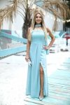 Sukienka Model Anisha Seledyn Połysk - Jersa