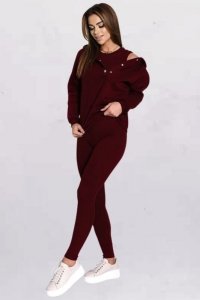 Spodnie Komplet Model FI763 Bordo - Fasardi