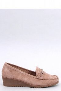 Mokasyny na koturnie INDIAN KHAKI - Inello
