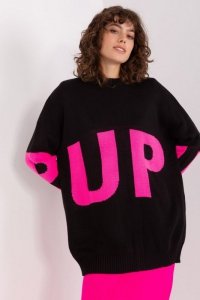 Sweter Damski Model BA-SW-8060.05P Black/Pink - Badu