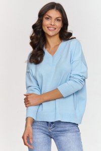 Sweter Damski Model S158 Błękit - Makadamia