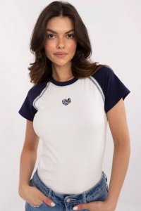 T-shirt Damski Model NM-TS-V7940.17 White/Navy - NM