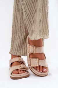 Sandał Klapki Model Visley G474 Beige - Step in style
