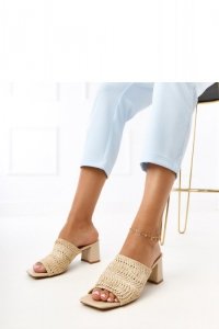 Sandał Klapki Model Gamboa E5518 Beige - PRIMO