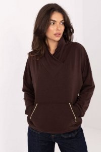 Bluza Damska Model RV-BL-A874.01P Dark Brown - Rue Paris