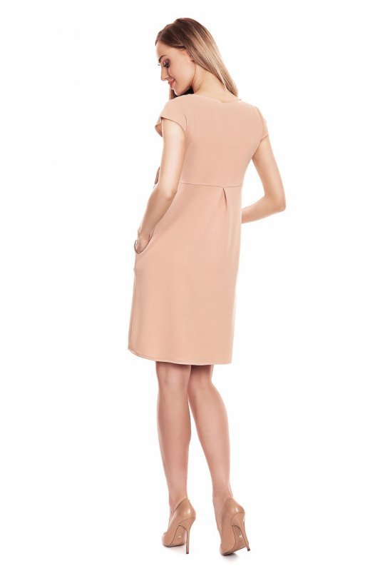 Sukienka Ciążowa Model 0129 Beige - PeeKaBoo Hurtownia odzieży on-line, moda damska, bielizna i obuwie dla kobiet - Matterhorn.p