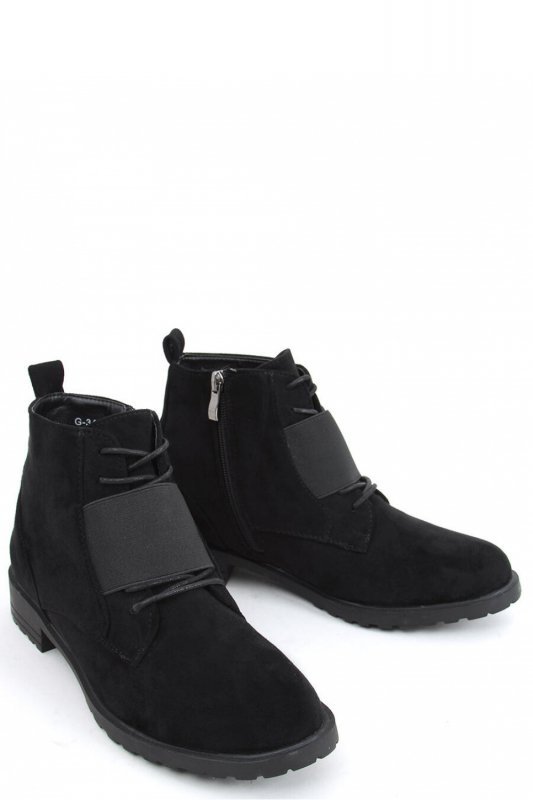 Botki sznurowane ANJA BLACK - Inello