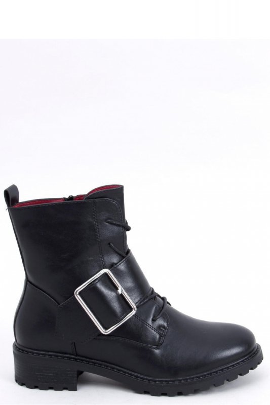 Botki sznurowane BILLY BLACK - Inello