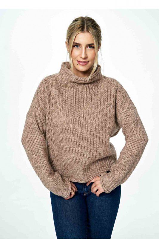 Sweter Damski Model M886 Brown - Figl