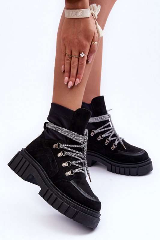 Botki Model Acorn 88-65 Black Zamsz - Step in style