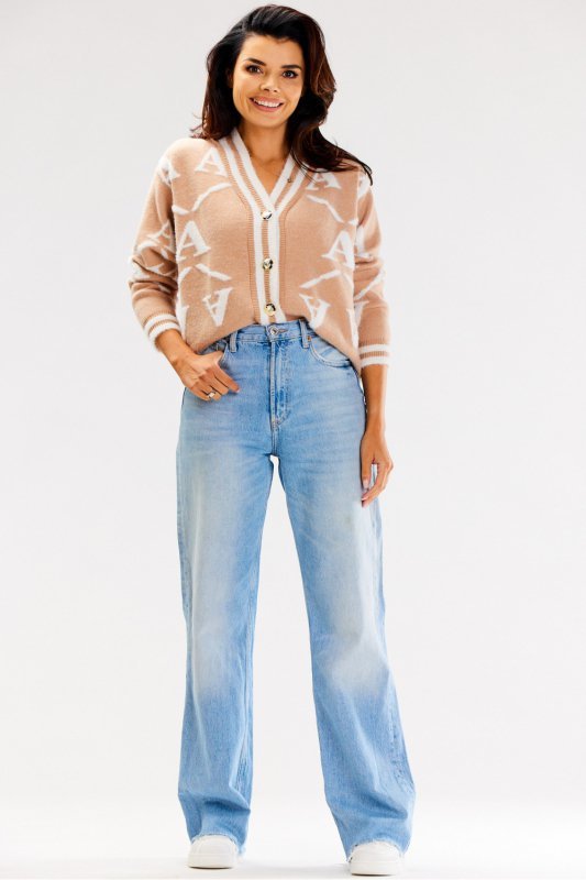 Sweter Damski Model A614 Beige - awama