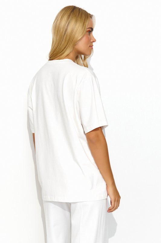 T-shirt Damski Model M826 Śmietana - Makadamia