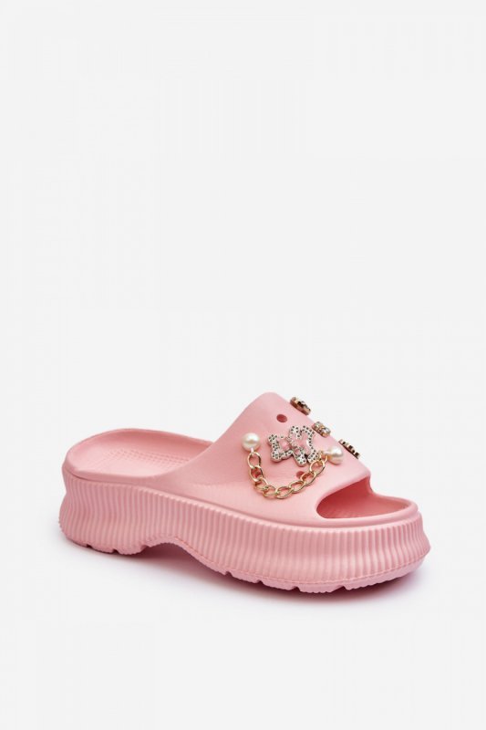 Sandał Klapki Model Afariana M320 Pink - Step in style