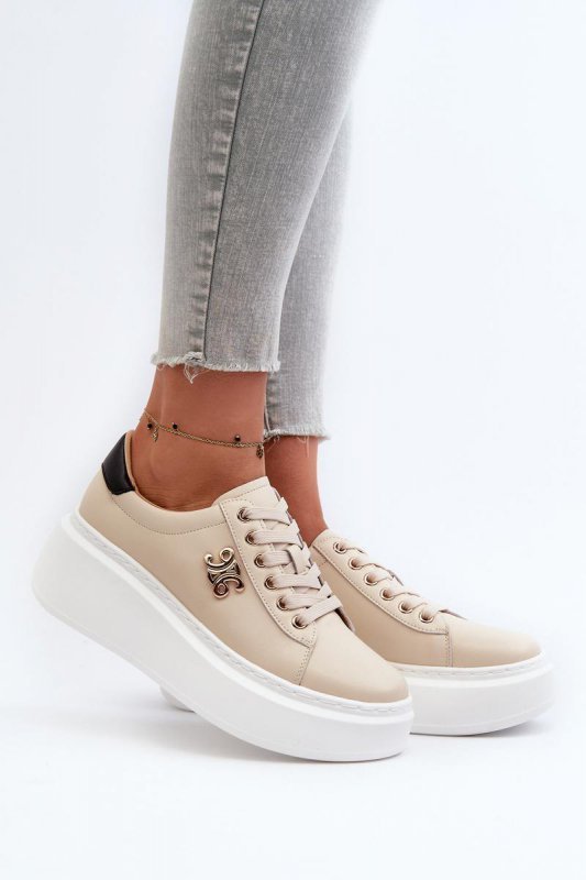 Buty Sportowe Model Pernalia Y138-8 Beige - Step in style