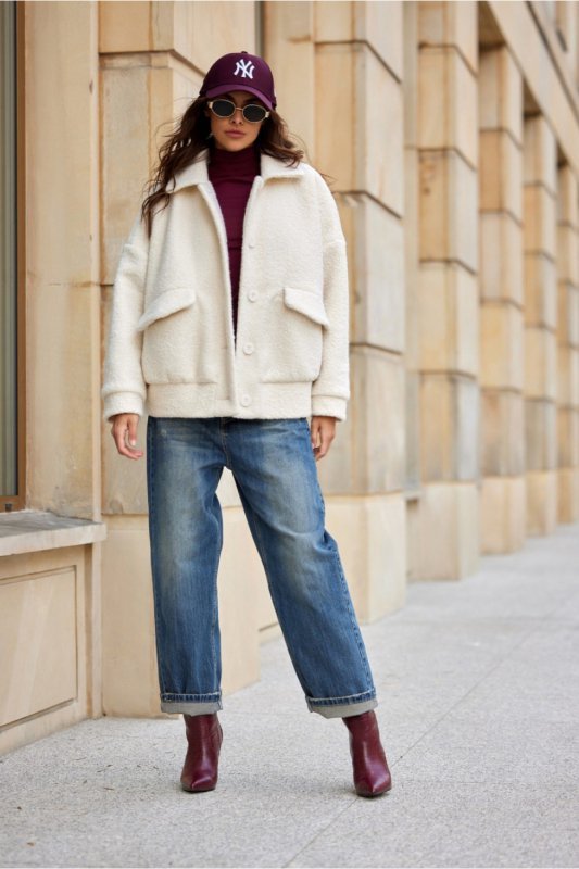 Kurtka Damska Model Ivon EKR KUR  27 Ecru - Roco Fashion