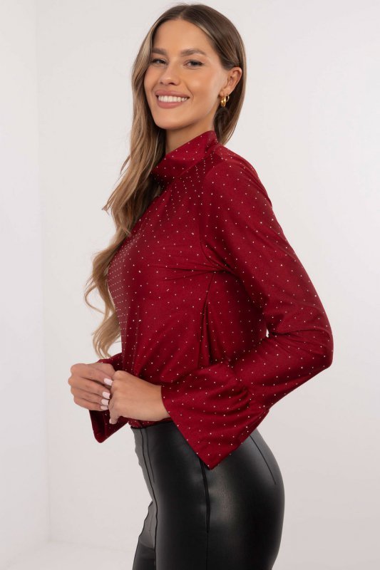 Bluzka Model MI-BZ-M6031.08P Bordo - Italy Moda