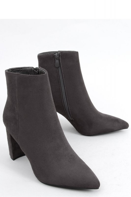 Botki na obcasie LINE GREY - Inello