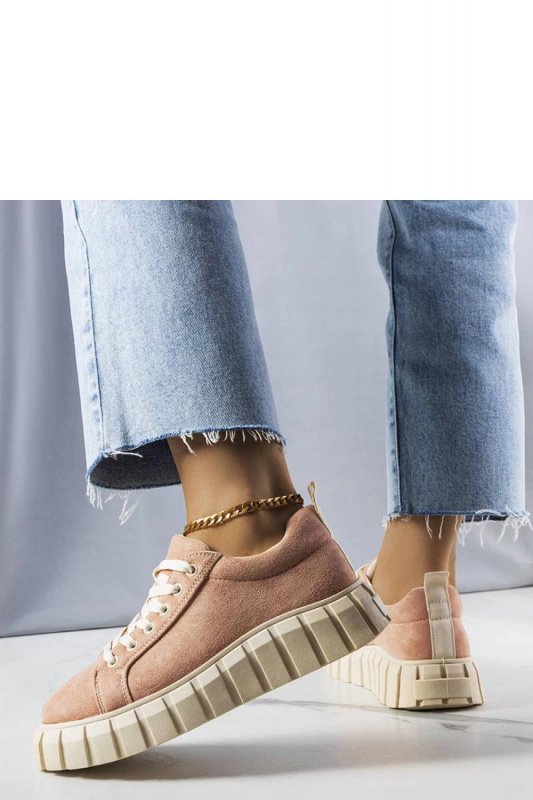 Różowe sneakersy na platformie Pamela - Solea