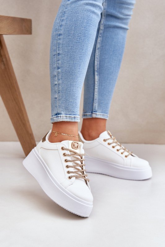 Buty Sportowe Model Fonetha NB751 White/Gold - Step in style