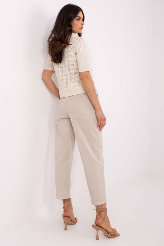 Spodnie Damskie Model DHJ-SP-8830.77 Beige - Italy Moda