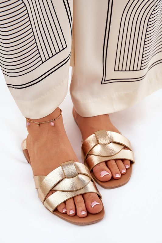 Sandał Klapki Model Selaenor RH-10 Gold - Step in style