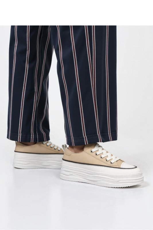 Damskie Sneakersy PLATFORMIA ? Khaki - Inello