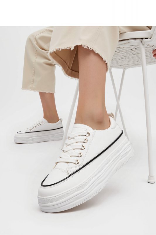 Damskie Sneakersy PLATFORMIA ? White - Inello