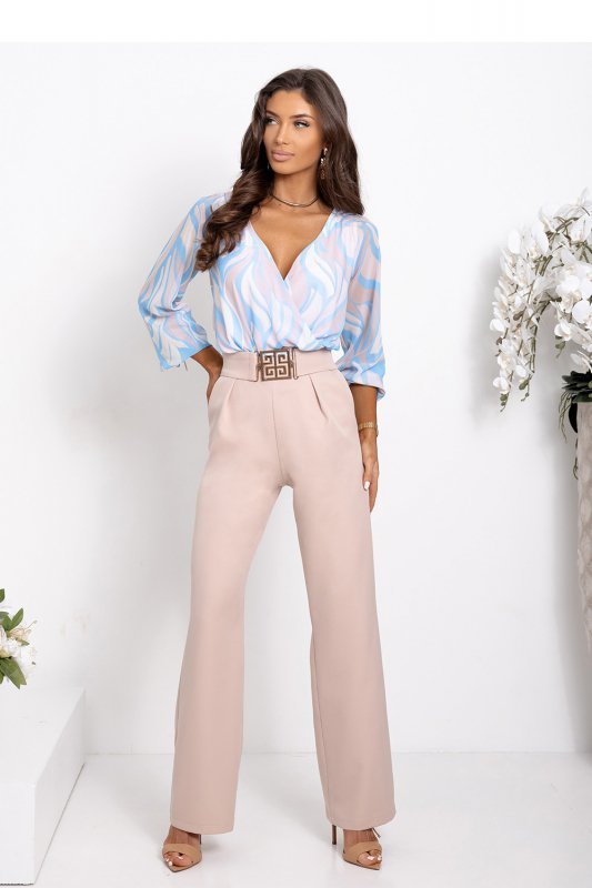 Spodnie Komplet Model Milano 01801. Beige/Błękit - With You