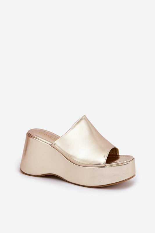 Sandał Klapki Model Kisoffi 8338-305 Gold - Step in style