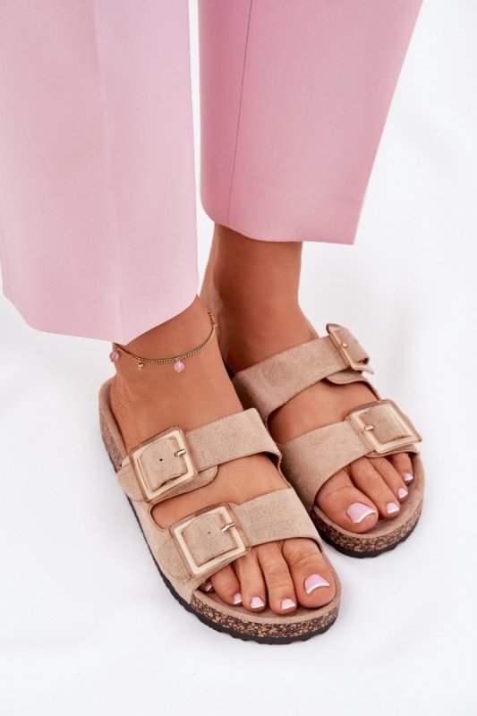 Sandał Klapki Model Sercele THS-141 Beige - Step in style